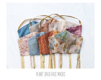 Organic Mask x 1, Plant dyed organic cotton face mask, multi layered, comfy, breathable, reusable, washable, sustainable, no chemicals, eco