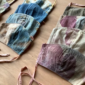 5 x Organic Mask bundle, Plant dyed cotton face mask, multi layered, comfy, breathable, reusable, washable, sustainable, no chemicals