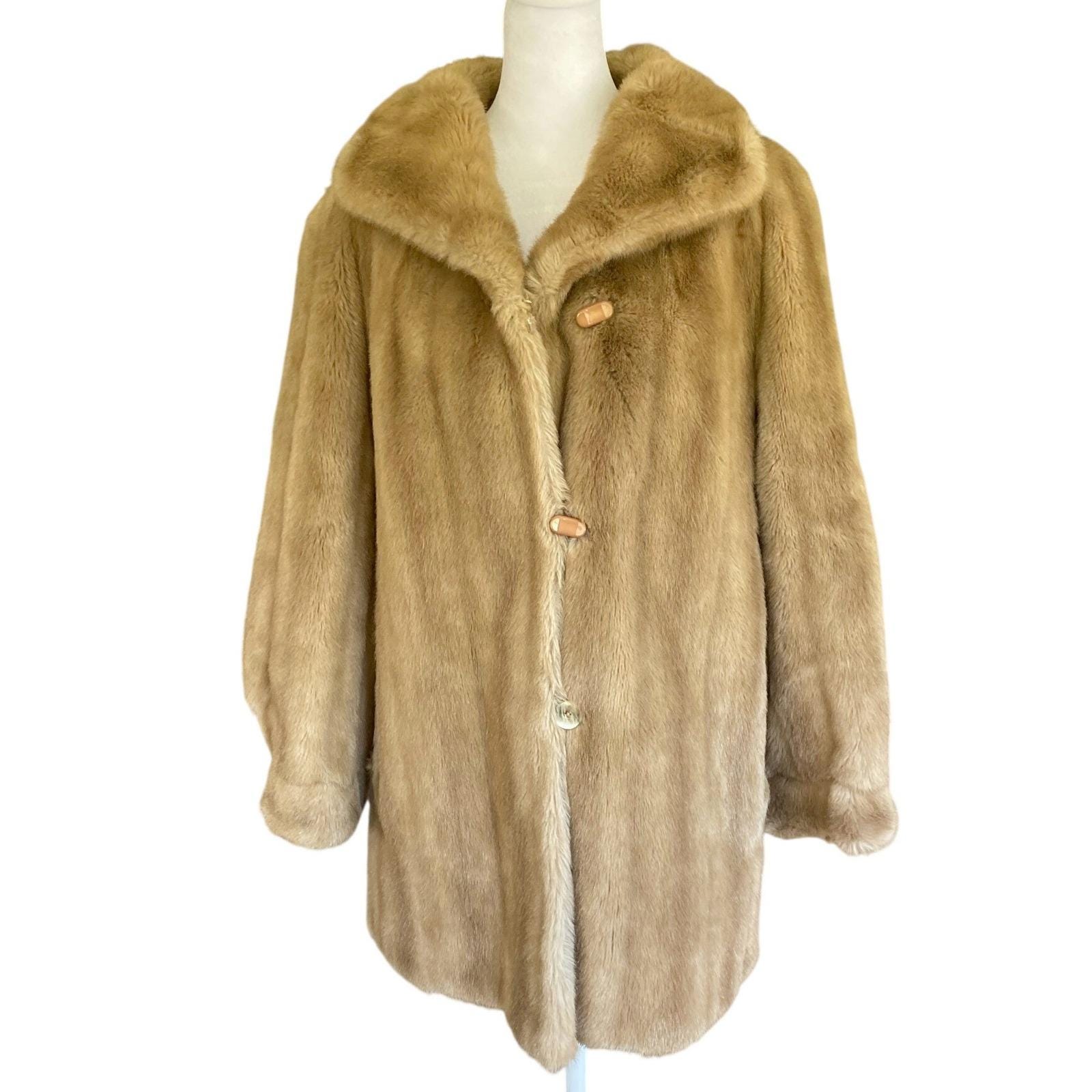 Vintage Dubrowsky & Perlbinder Tissavel France Faux Fur Coat Mob