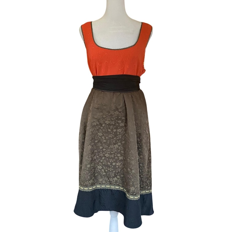 Anthropologie Moulinette Soeurs Silk Lace Jacquard A Line Midi Dress 12 Femme image 1