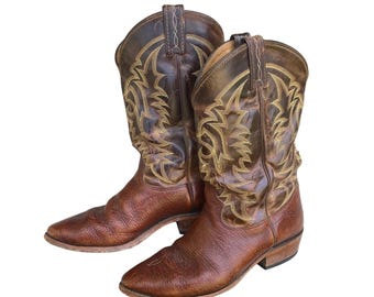 Vintage Cowboy Boots by Tony Lama 61534 Size 12.5 - Etsy