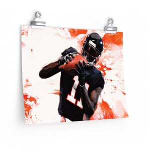 Julio Jones &#39;Bright Lights&#39; Premium Matte horizontal posters
