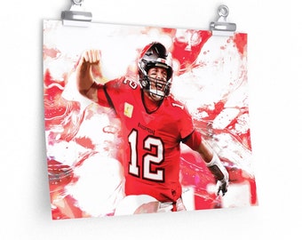 Tom Brady &#39;Bright Lights&#39; Premium Matte horizontal posters