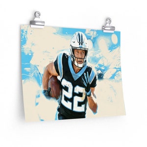 Christian McCaffrey &#39;Bright Lights&#39; Pósters horizontales mate premium
