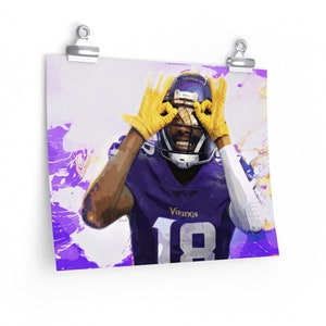Justin Jefferson &#39;Bright Lights&#39; Premium Matte horizontal posters