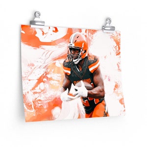 Nick Chubb &#39;Bright Lights&#39; Premium Matte horizontal posters