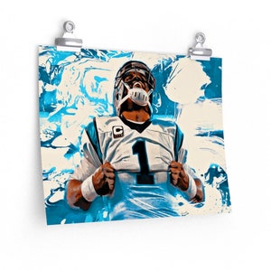 Cam Newton &#39;Bright Lights&#39; Pósters horizontales premium mate