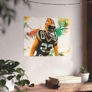 Jaire Alexander &#39;Bright Lights&#39; Premium Matte horizontal posters