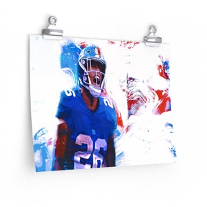 Saquon Barkley &#39;Bright Lights&#39; Premium Matte horizontal posters