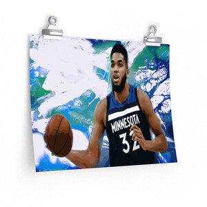 Karl Anthony Towns &#39;Bright Lights&#39; premium matte horizontale posters