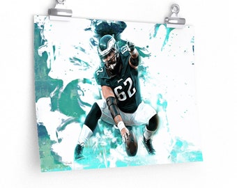 Jason Kelce 'Bright Lights' Premium Matte horizontal posters