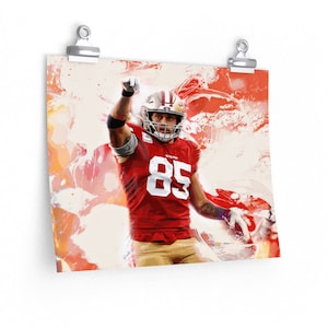 George Kittle &#39;Bright Lights&#39; Premium Matte horizontale Poster