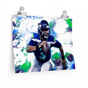 Russell Wilson &#39;Bright Lights&#39; Premium Matte horizontal posters