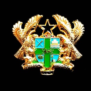 Coat of arms unisex large lapel pin/brooch gold plated -Birthday/Christmas Gift Any occasion