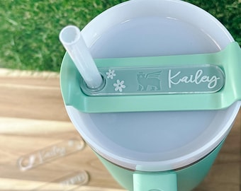 Personalized Acrylic Stanley Tumbler Name Plate: 20oz 30oz 40oz Quencher Tag