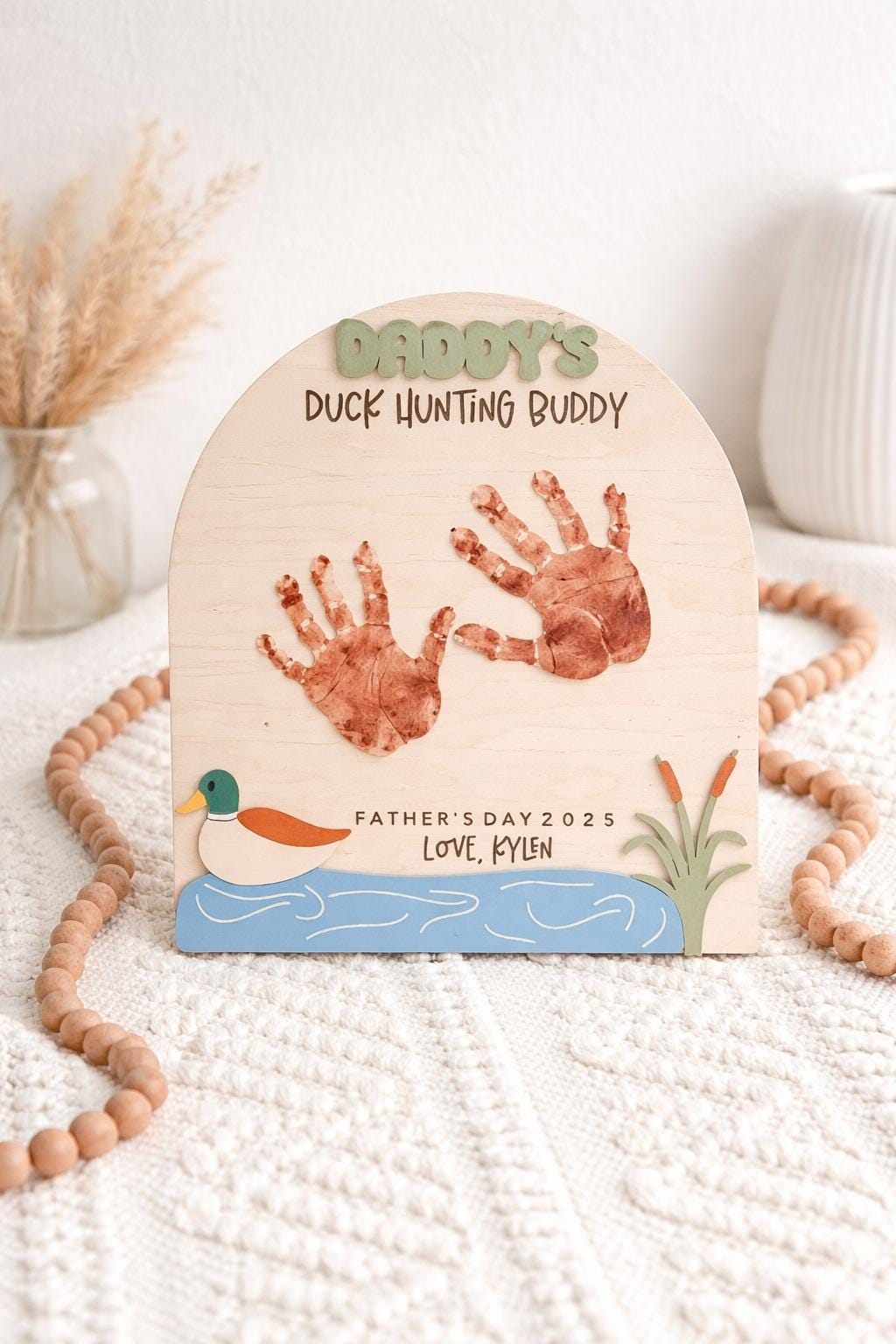 DIY Duck Hunting Handprint Sign: Personalized Father's Day Keepsake - Etsy