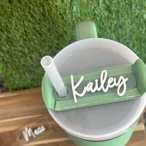 Stanley Name Plate Tumbler Name Topper/Tag. 2.0. 20oz, 30oz 40oz personalized quencher tag. Acrylic Tumbler Tag