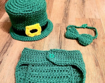 Crochet Leprechaun Baby Outfit