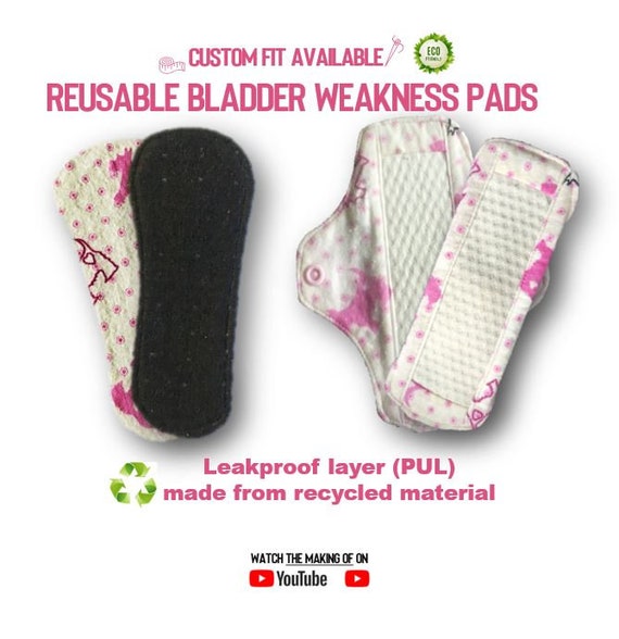 Reusable Pads for Bladder Weakness, Suitable for Mild to Moderate