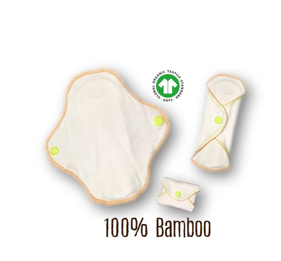 Personalised panty liners with wings 100 Bamboo 4 layers Etsy