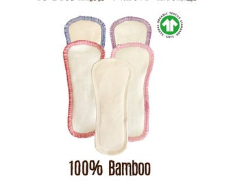 Wingless panty liners,  100% natural  bamboo GOTS certified - 15cm x 5cm