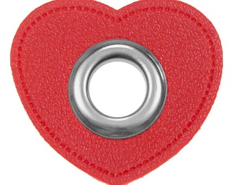 Eyes patch star for cords leather imitation copper metallic silver