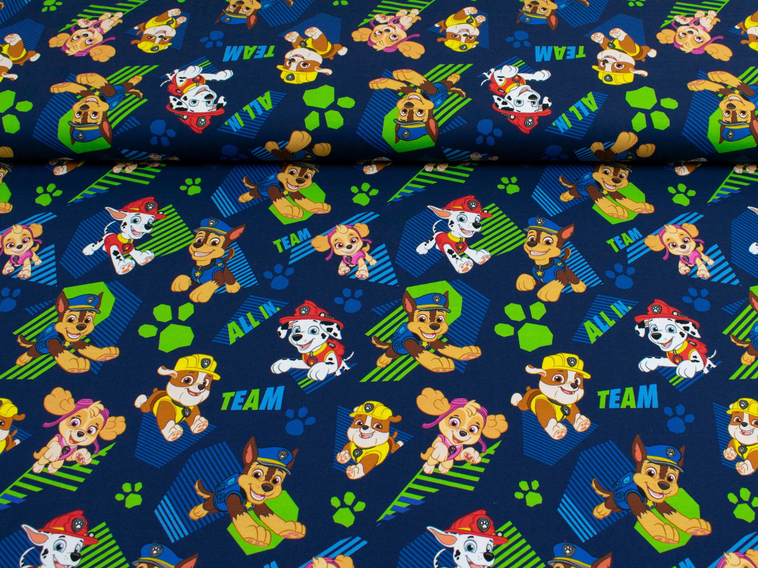 1880 EUR/Meter Paw Patrol Cotton Jersey Fabric with Chase Etsy