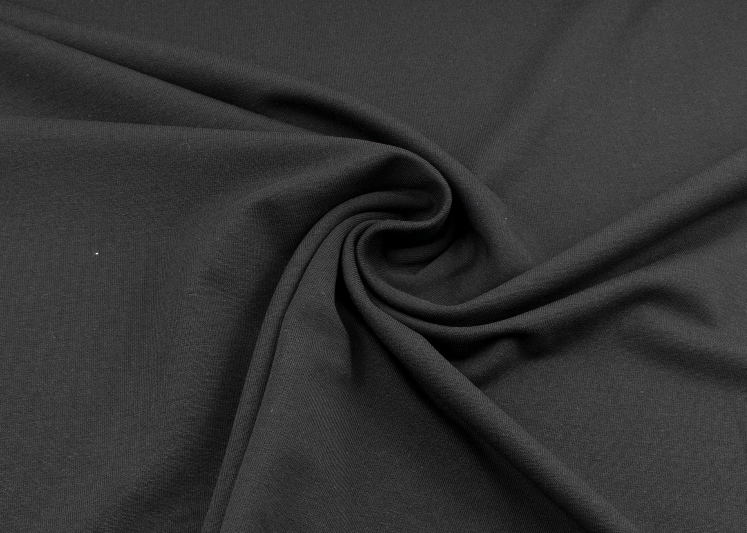 13.80 EUR/meter cotton French Terry fabric uni in black from Etsy