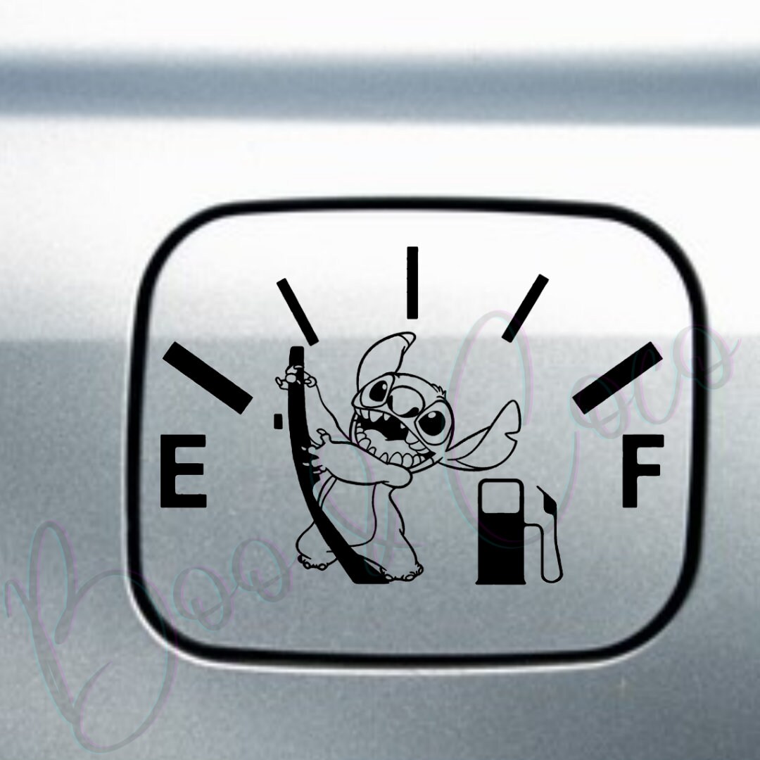 Stitch Fuel Cap Car Sticker Vinyl Permanent Etsy