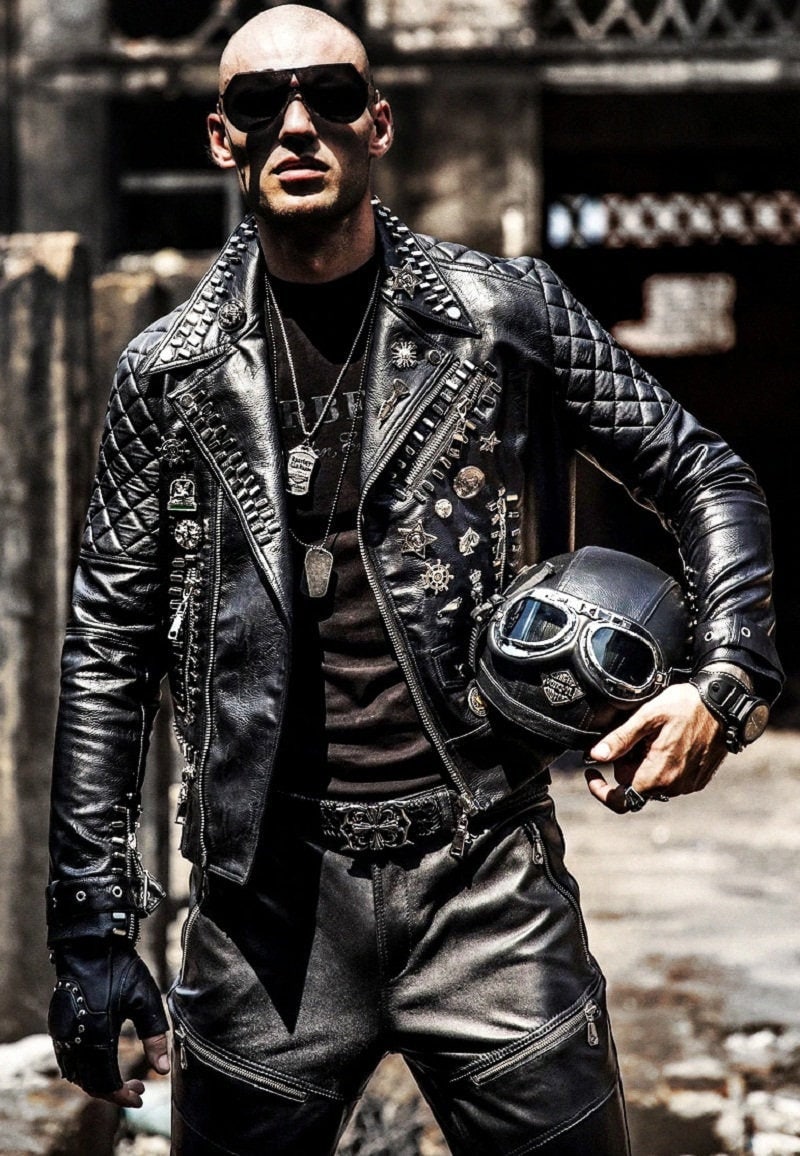 Leather Skin Punk Women's Brando Premium Genuine Leather Jacket