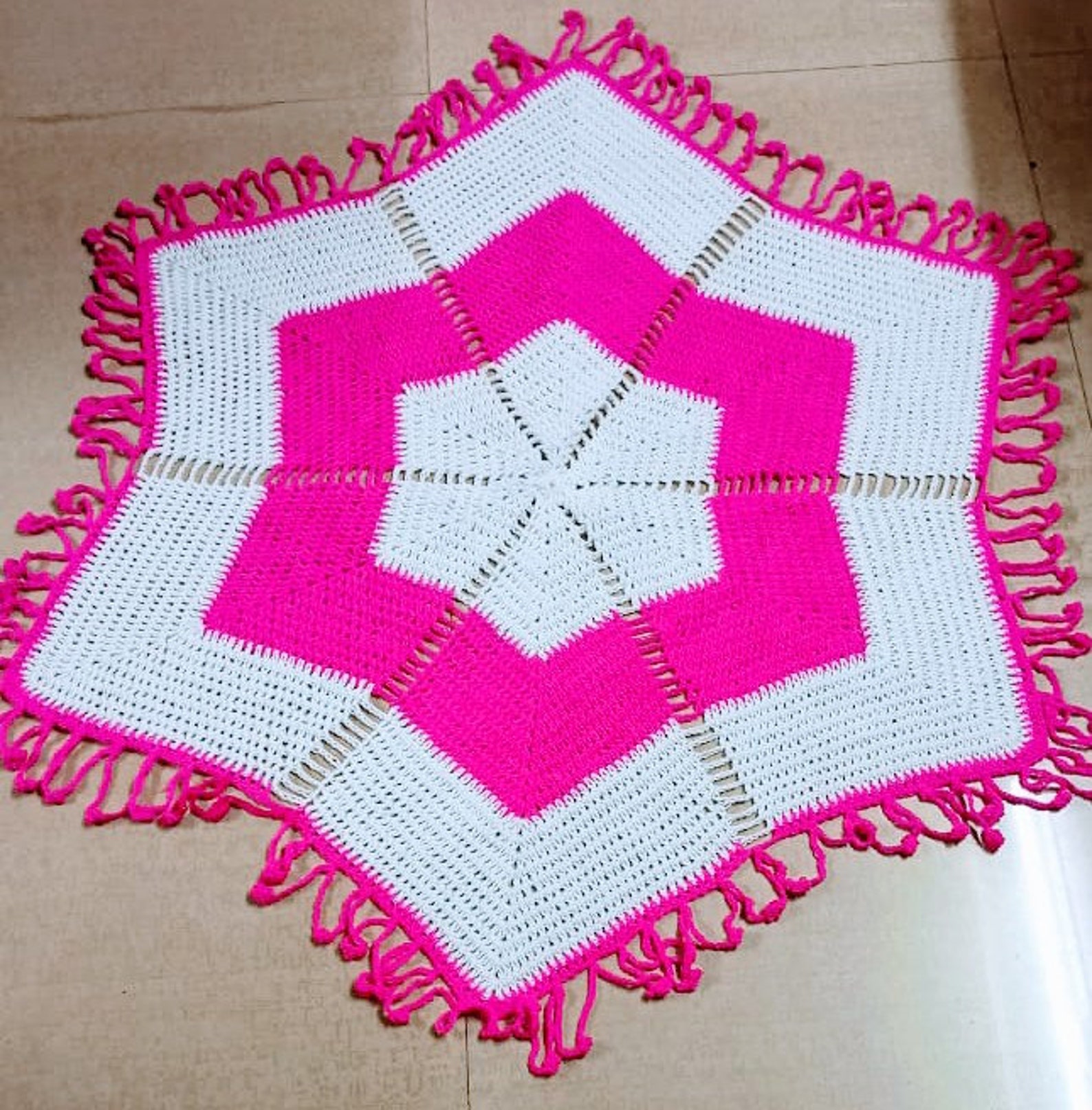 Hand crafted woolen table cloth Etsy