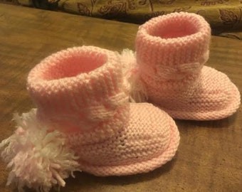 Handmade Knitted Baby Booties