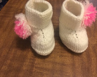 Handmade Knitted Baby Booties