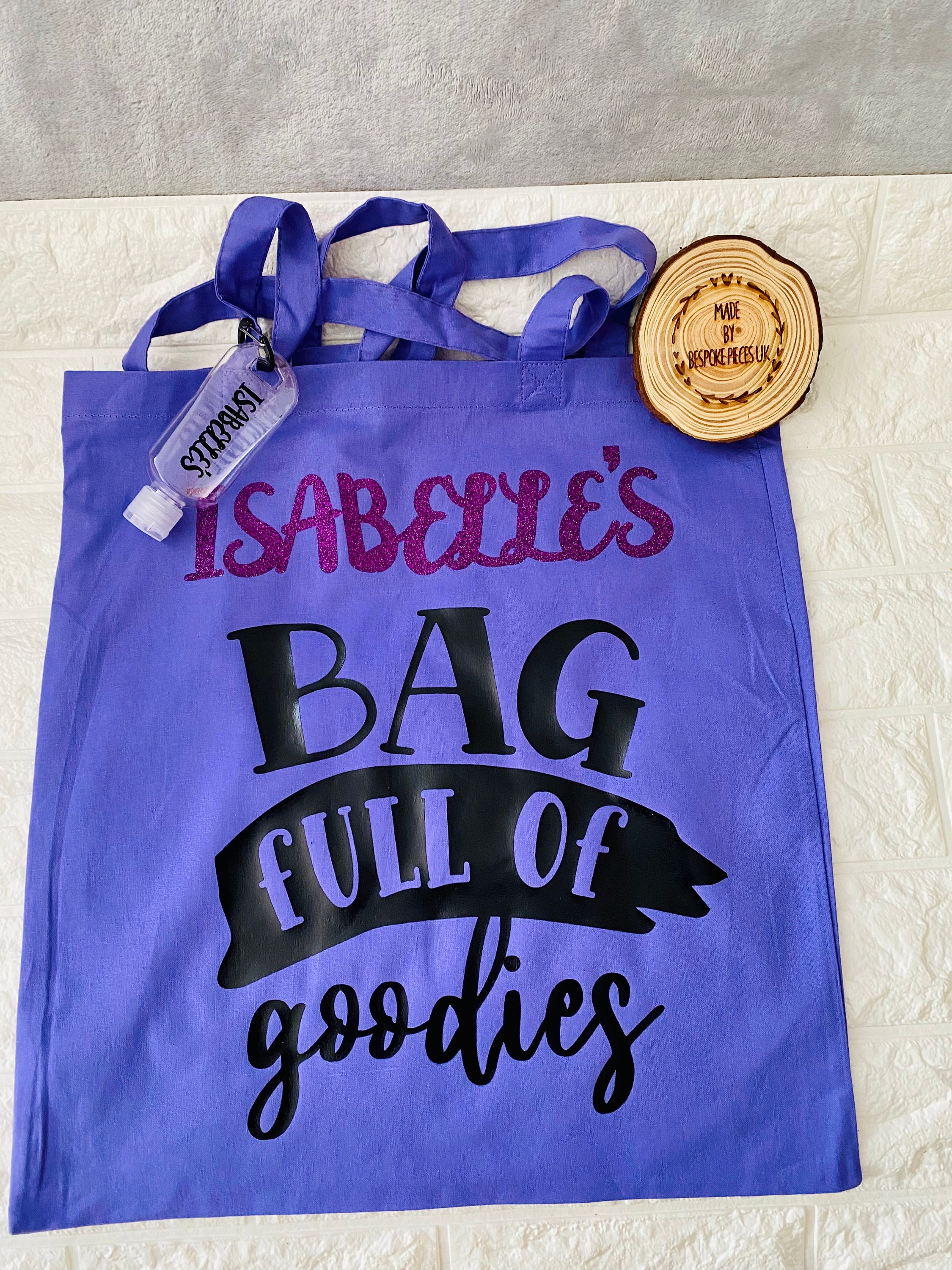 Personalised tote shopping bag Name and quote bag full of Etsy