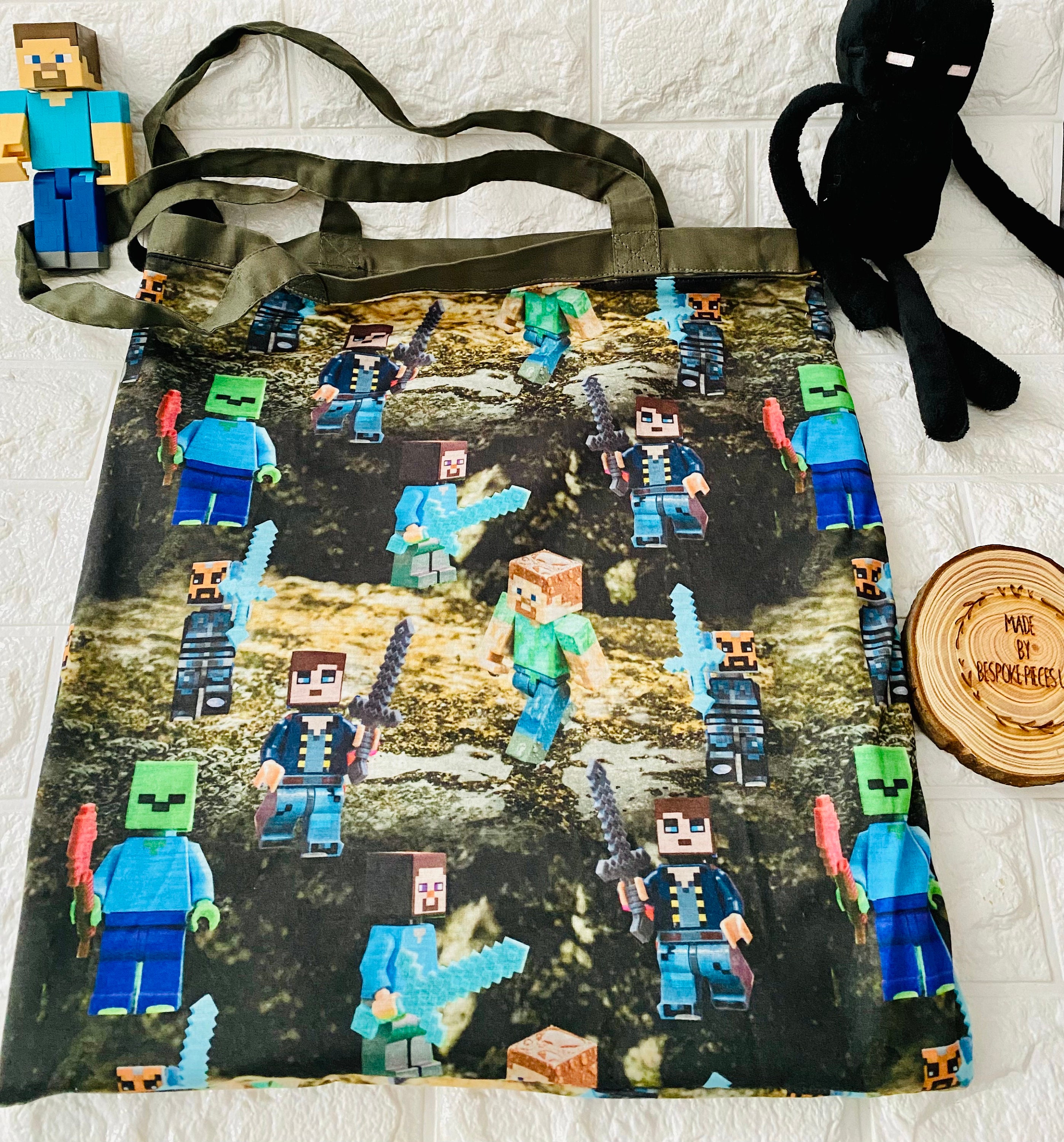 Minecraft Customised personalised reversible bag unisex custom | Etsy