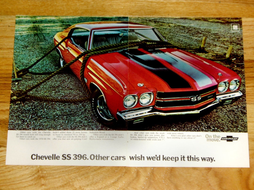 ポスター s.s 1970 CHEVROLET CHEVELLE SS 396 *vintage/original Magazine