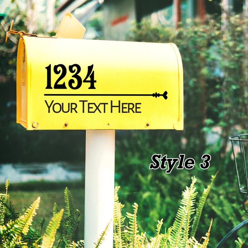 Mailbox Numbers Street Address Vinyl Decal Mailbox Etsy