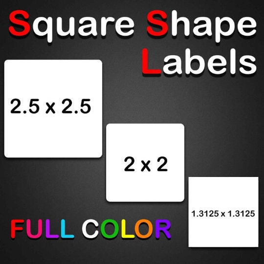 Custom Square Label, Custom Logo Sticker Labels, Business Sticker ...