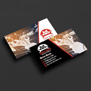 Personalized Automotive Service Business Cards-Custom printed Business Cards-Design & Printing