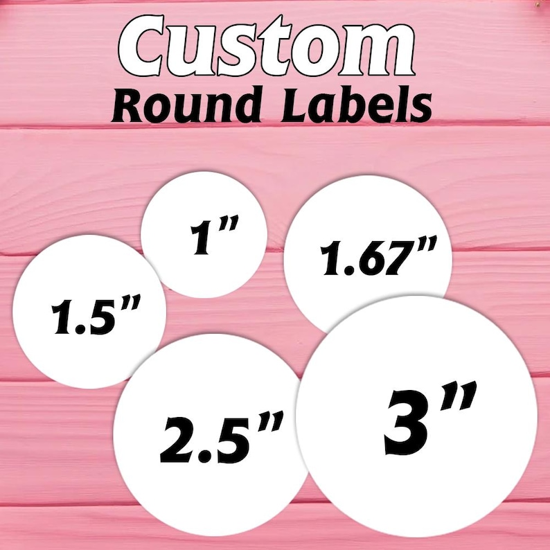 Round Pointing Label Sticker Custom Round Stickers, Personalized Round Labels, Custom Printed Logo ...