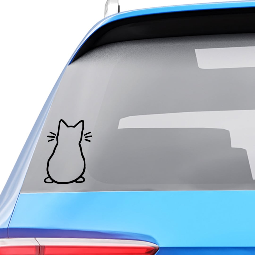 Kitty Cat Windshield Wiper Di Cut Decal Etsy