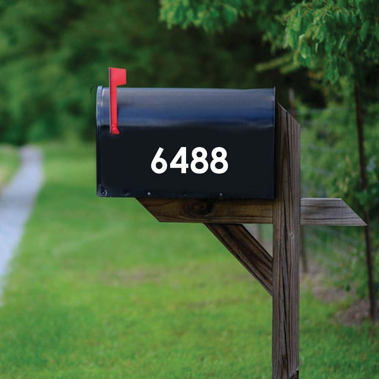 Custom Mailbox Numbers Modern Mailbox Decals Modern House Etsy