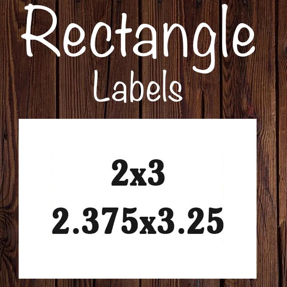 Custom Rectangle Stickers, Free Design, Custom Labels, Rectangle Labels ...