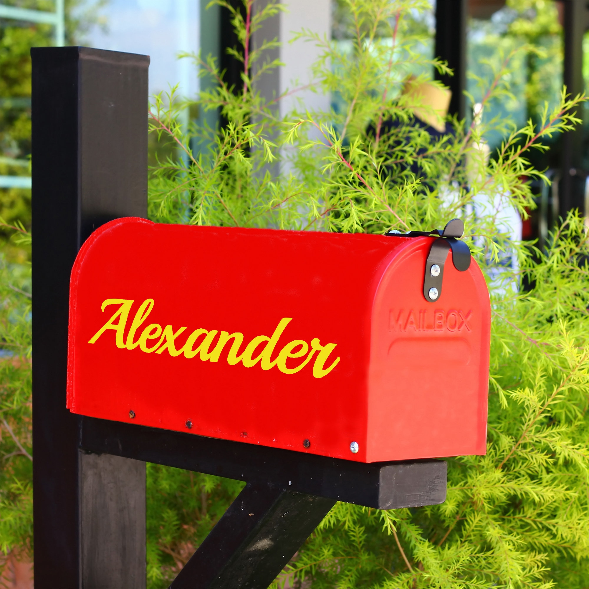 Custom Mailbox Name Decal Modern Mailbox Name Decal Mailbox Etsy