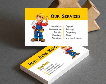 Personalized Handyman Service Business Cards-Custom printed Business Cards-Design & Printing