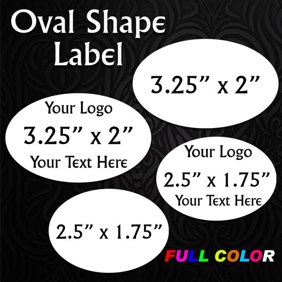 Oval Custom Stickers_custom Labels_printed - Etsy