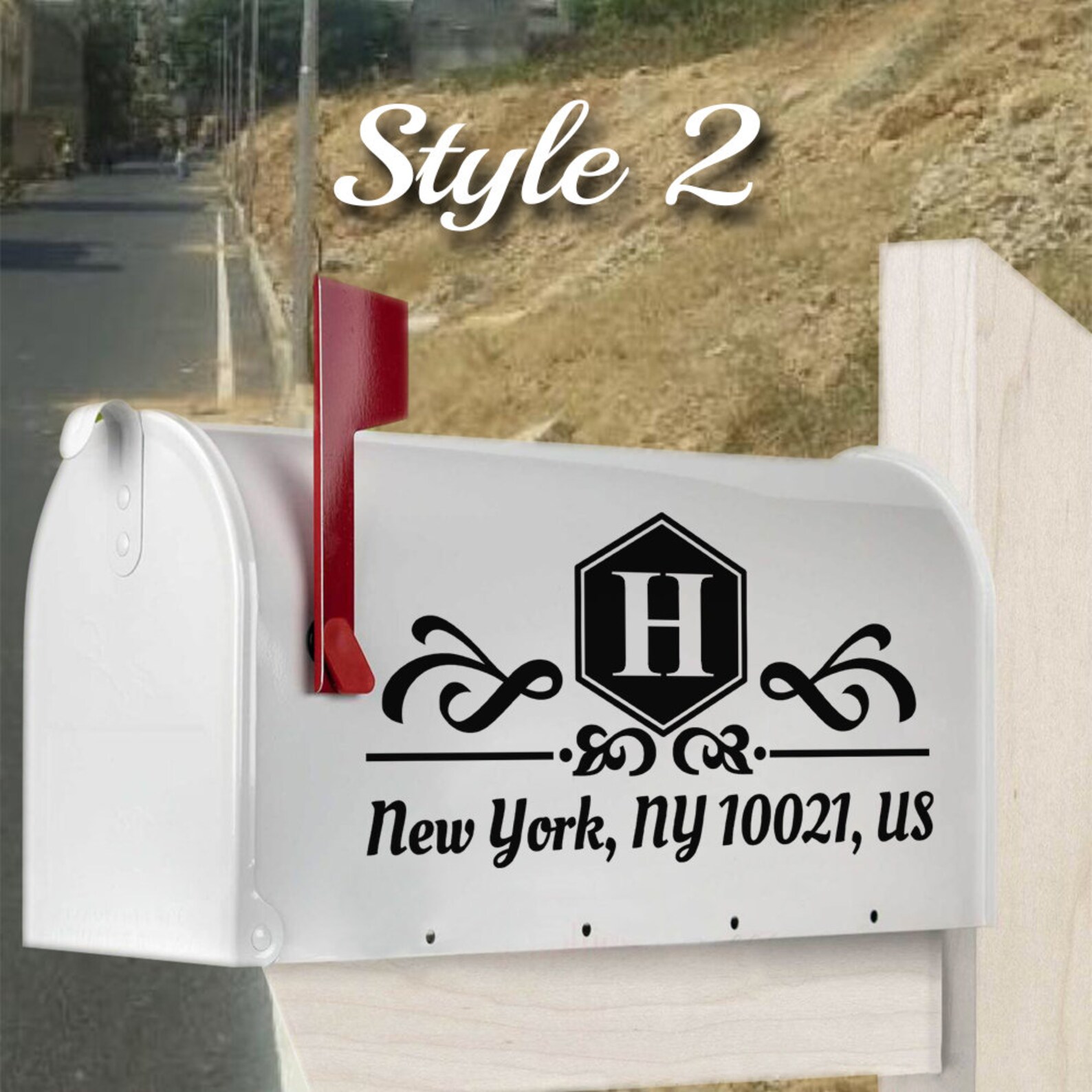 Printed Mailbox DecalMonogram Mailbox StickerMailbox Etsy