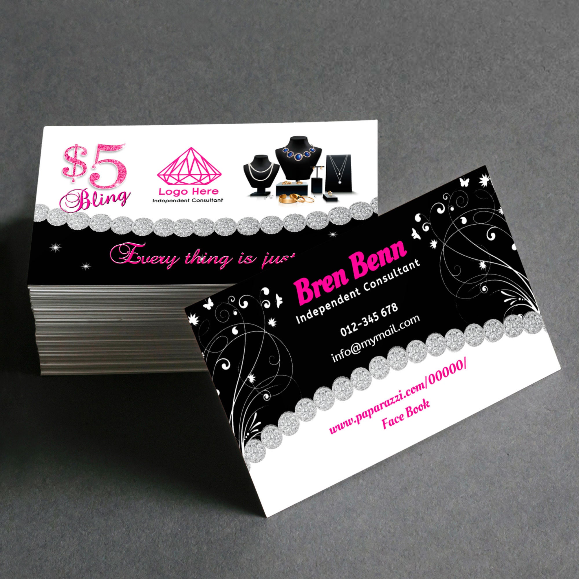 Paparazzi Business Cards Template - Etsy