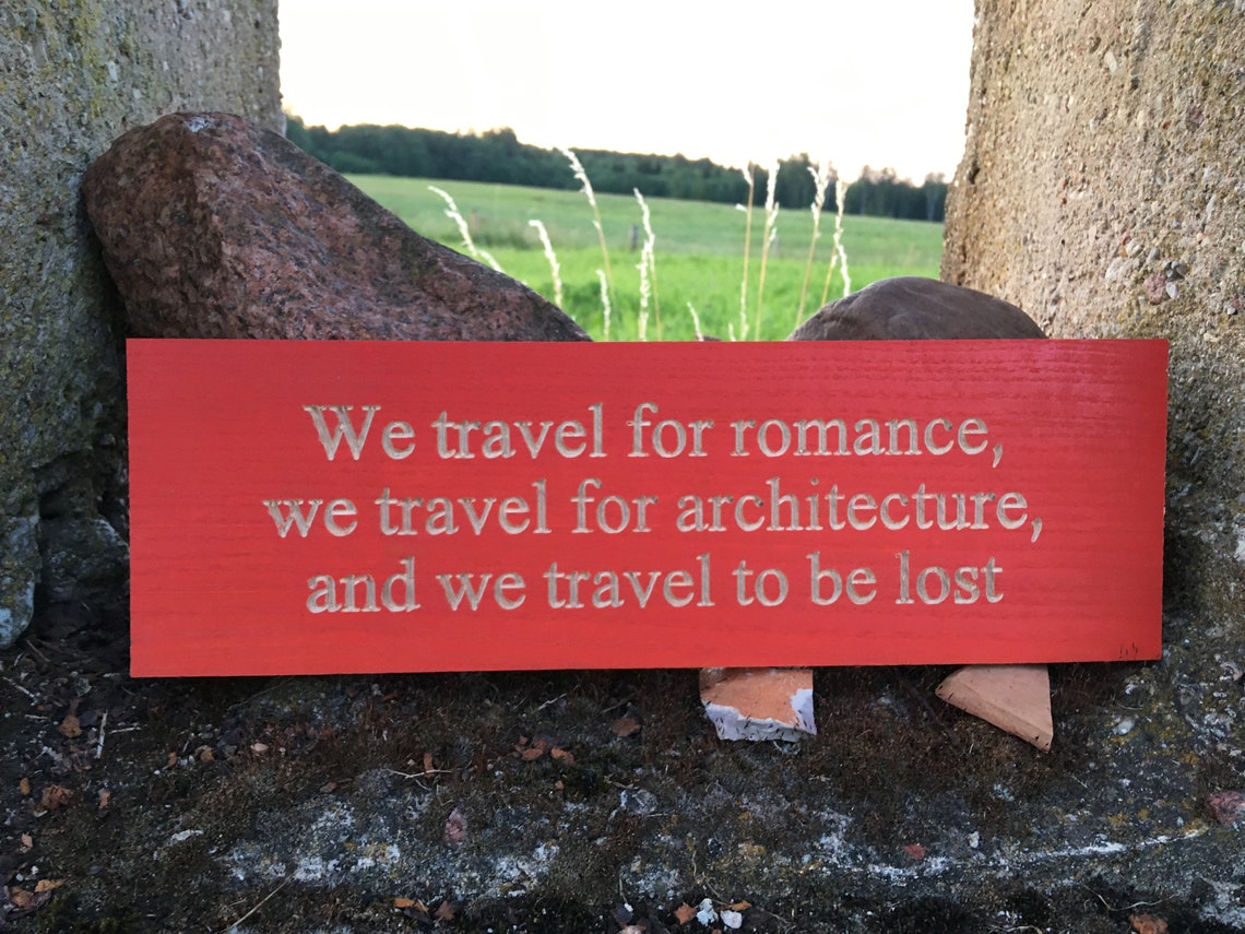 travel quotes wooden sign