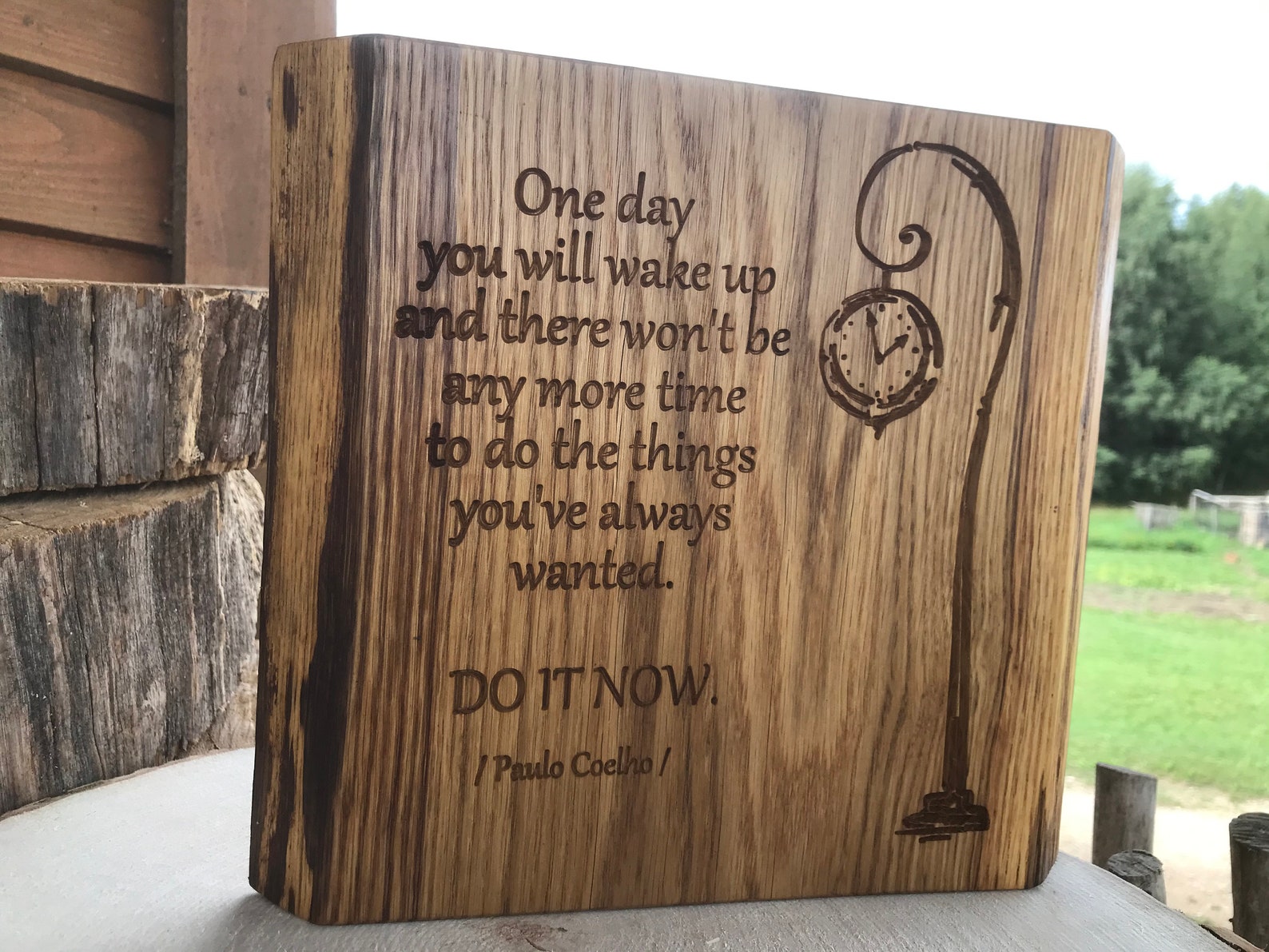 Inspirational Natural Oak Wood Wall Sign Oak Wood Wall Decor Etsy